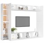 Juego de mueble para TV de 8 piezas aglomerado blanco en Muebles TV | Comprar online en Foru.es