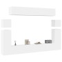 Set de muebles para TV 8 piezas madera contrachapada blanco en Muebles TV | Comprar online en Foru.es