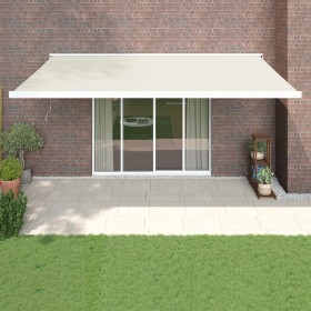 Toldo retráctil aluminio y tela color crema 5x3 m en Toldos | Comprar online en Foru.es