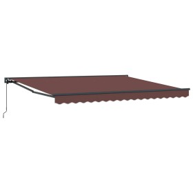Toldo Retráctil Manual Marrón 400 x 300 cm Poliéster y metal en Toldos | Comprar online en Foru.es
