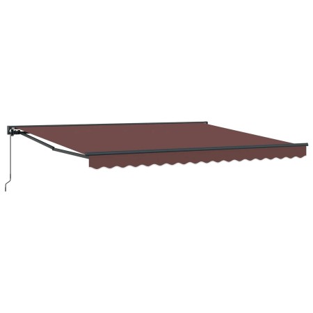 Toldo Retráctil Manual Marrón 400 x 300 cm Poliéster y metal en Toldos | Comprar online en Foru.es