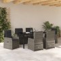 Conjunto de Comedor de Jardín 7 pcs Gris ratán sintético en Sillas de jardín | Comprar online en Foru.es