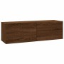 Mueble pared TV madera contrachapada roble marrón 100x30x30 cm en Muebles TV | Comprar online en Foru.es