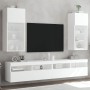 Muebles para TV con luces LED 2 uds blanco 40,5x30x90 cm en Muebles TV | Comprar online en Foru.es