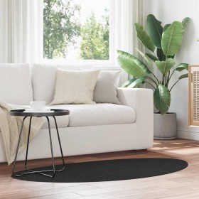 Alfombra HUARTE Negro 80 x 150 cm Poliéster en Alfombras | Comprar online en Foru.es