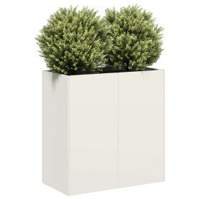 Jardinera de acero laminado en frío blanco 80x40x80 cm en Macetas y jardineras | Comprar online en Foru.es
