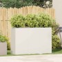 Jardinera de acero laminado en frío blanco 120x40x80 cm en Macetas y jardineras | Comprar online en Foru.es