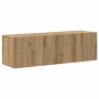 Mueble para TV de pared madera contrachapada artesanal 7 piezas en Muebles TV | Comprar online en Foru.es