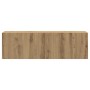 Mueble para TV de pared madera contrachapada artesanal 7 piezas en Muebles TV | Comprar online en Foru.es