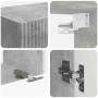 Gris Concreto 60 x 31 x 29,5 cm en Muebles TV | Comprar online en Foru.es
