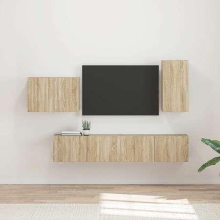 4 pcs Roble Sonoma en Muebles TV | Comprar online en Foru.es