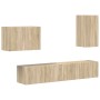 4 pcs Roble Sonoma en Muebles TV | Comprar online en Foru.es