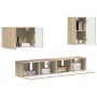 4 pcs Roble Sonoma en Muebles TV | Comprar online en Foru.es