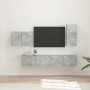 4 pcs Gris Concreto en Muebles TV | Comprar online en Foru.es