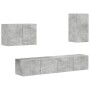 4 pcs Gris Concreto en Muebles TV | Comprar online en Foru.es
