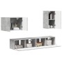 4 pcs Gris Concreto en Muebles TV | Comprar online en Foru.es