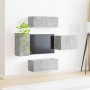 4 pcs Gris Concreto en Muebles TV | Comprar online en Foru.es