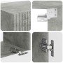 4 pcs Gris Concreto en Muebles TV | Comprar online en Foru.es