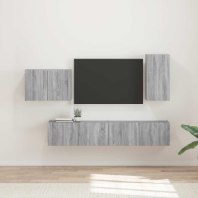 4 pcs Gris Sonoma en Muebles TV | Comprar online en Foru.es
