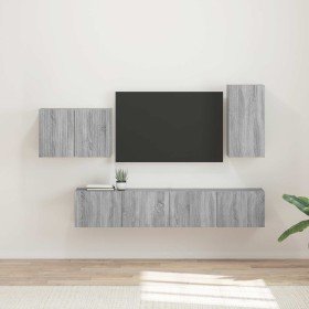 4 pcs Gris Sonoma en Muebles TV | Comprar online en Foru.es
