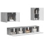 4 pcs Gris Sonoma en Muebles TV | Comprar online en Foru.es