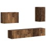 4 pcs Madera envejecida en Muebles TV | Comprar online en Foru.es