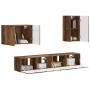 4 pcs Madera envejecida en Muebles TV | Comprar online en Foru.es