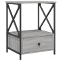 Mesita de noche madera de ingeniería gris Sonoma 50x41x65 cm de vidaXL, Mesitas de noche - Ref: Foro24-826089, Precio: 61,00 ...