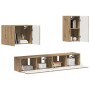 4 pcs Roble artesanal en Muebles TV | Comprar online en Foru.es