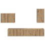 4 pcs Roble artesanal en Muebles TV | Comprar online en Foru.es
