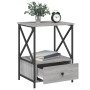 Mesita de noche madera de ingeniería gris Sonoma 50x41x65 cm de vidaXL, Mesitas de noche - Ref: Foro24-826089, Precio: 61,00 ...