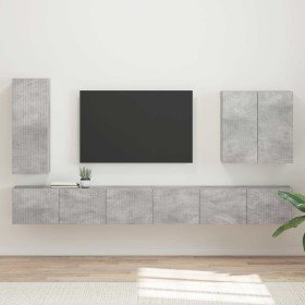 6 pcs Gris Concreto en Muebles TV | Comprar online en Foru.es