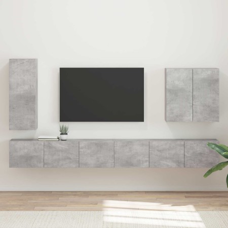 6 pcs Gris Concreto en Muebles TV | Comprar online en Foru.es