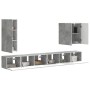 6 pcs Gris Concreto en Muebles TV | Comprar online en Foru.es
