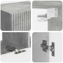 6 pcs Gris Concreto en Muebles TV | Comprar online en Foru.es