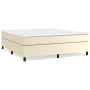 Estructura de cama de cuero sintético color crema 160x200 cm de vidaXL, Camas y somieres - Ref: Foro24-3121055, Precio: 151,3...