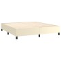 Estructura de cama de cuero sintético color crema 160x200 cm de vidaXL, Camas y somieres - Ref: Foro24-3121055, Precio: 151,3...