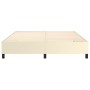 Estructura de cama de cuero sintético color crema 160x200 cm de vidaXL, Camas y somieres - Ref: Foro24-3121055, Precio: 151,3...