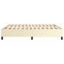 Estructura de cama de cuero sintético color crema 160x200 cm de vidaXL, Camas y somieres - Ref: Foro24-3121055, Precio: 151,3...