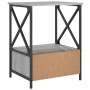 Mesita de noche madera de ingeniería gris Sonoma 50x41x65 cm de vidaXL, Mesitas de noche - Ref: Foro24-826089, Precio: 61,00 ...