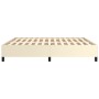 Estructura de cama de cuero sintético color crema 160x200 cm de vidaXL, Camas y somieres - Ref: Foro24-347259, Precio: 151,36...