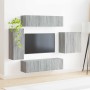 6 pcs Gris Sonoma en Muebles TV | Comprar online en Foru.es