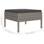 Set de muebles de jardín 6 pzas y cojines ratán sintético gris en Conjuntos de jardín | Comprar online en Foru.es
