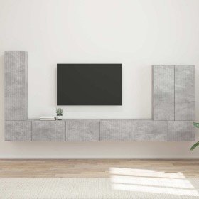 6 pcs Gris Concreto en Muebles TV | Comprar online en Foru.es