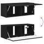 Conjunto de mueble de TV 2 pcs Negro Madera de ingeniería en Muebles TV | Comprar online en Foru.es