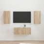 Conjunto de mueble de TV Montaje en la pared 2 pcs Roble Sonoma en Muebles TV | Comprar online en Foru.es