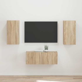 Conjunto de mueble de TV Montaje en la pared 2 pcs Roble Sonoma en Muebles TV | Comprar online en Foru.es