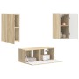 Conjunto de mueble de TV Montaje en la pared 2 pcs Roble Sonoma en Muebles TV | Comprar online en Foru.es