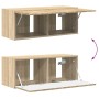 Conjunto de mueble de TV Montaje en la pared 2 pcs Roble Sonoma en Muebles TV | Comprar online en Foru.es