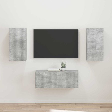 Conjunto de mueble de TV 2 pcs Gris Concreto en Muebles TV | Comprar online en Foru.es